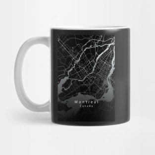 Montreal Canada City Map dark Mug